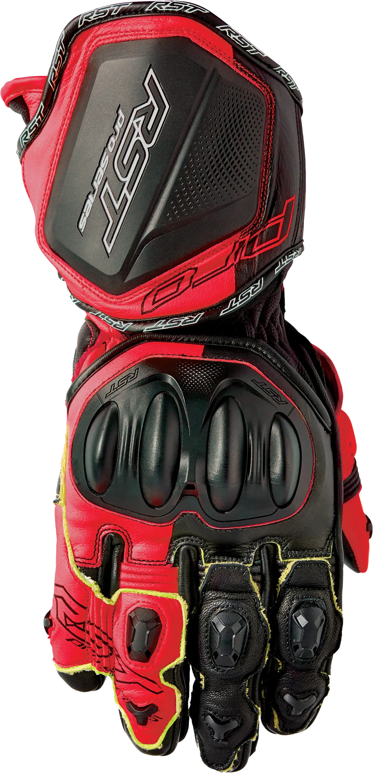 Rst Pro Series Gp D3o Gloves Black/Flo Red Leather Md 103715F.Red-09 1