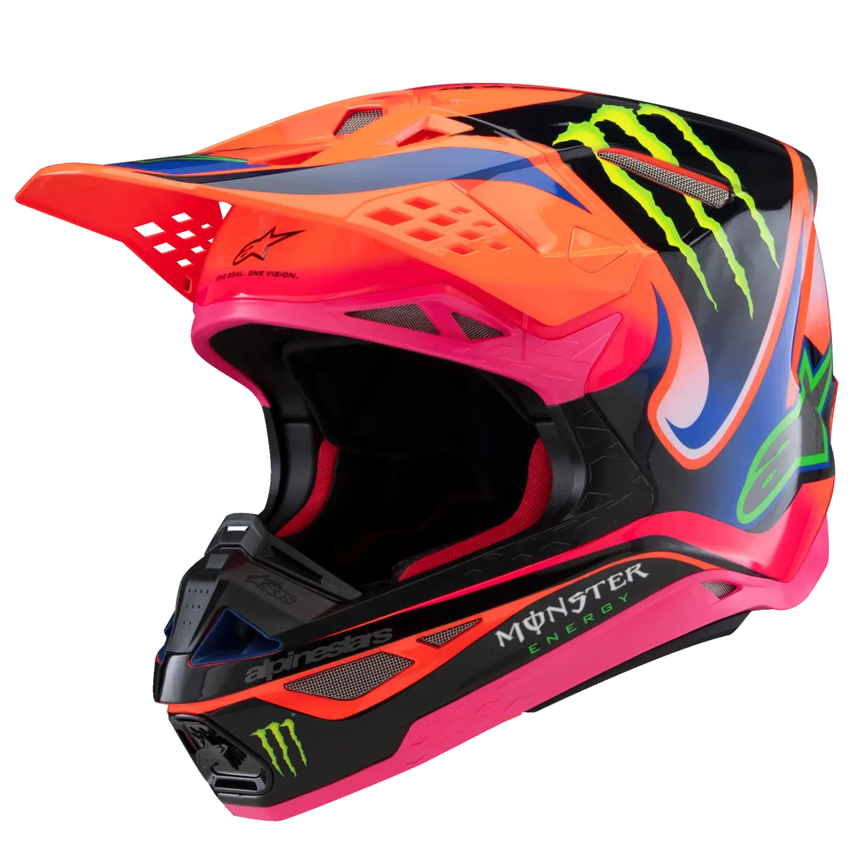 Alpinestars Helmet Sm10 Deegan Orange Flo Purple Pink 1
