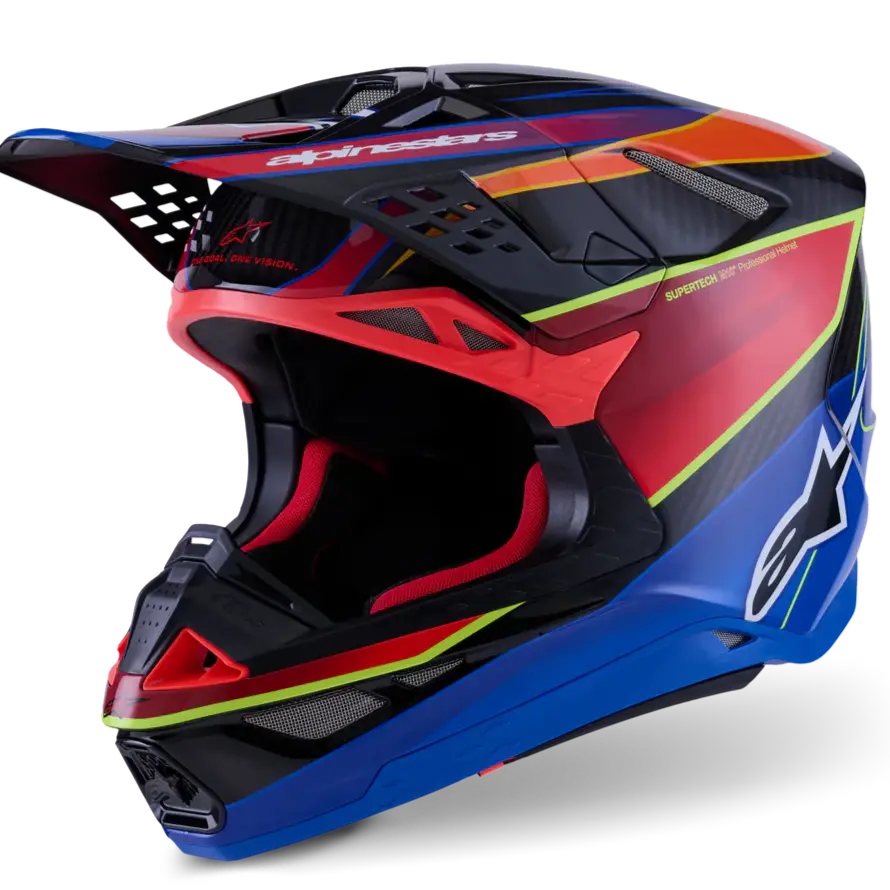 Alpinestars Helmet Supertech Sm10 Era Helmet - Blue Red Yellow Fluo Gloss 1