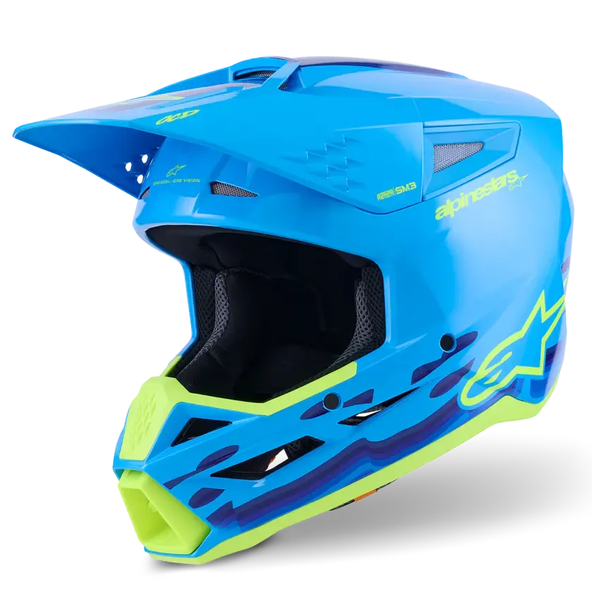 Alpinestars Helmet Sm3 Force Helmet Cyan Gloss 1