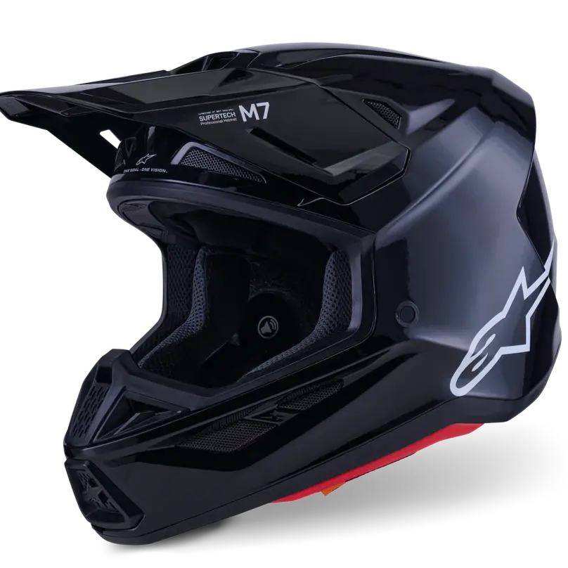 Alpinestars Helmet Supertech S-M7 Solid Helmet - Black Gloss 1