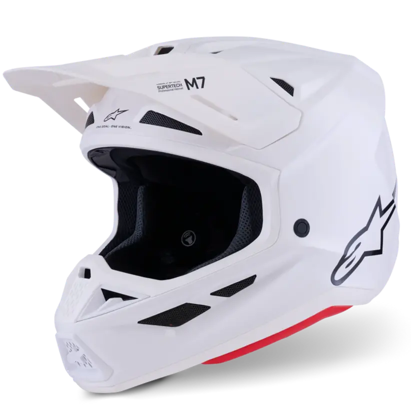 Alpinestars Helmet Supertech S-M7 Solid Helmet - White Gloss 1