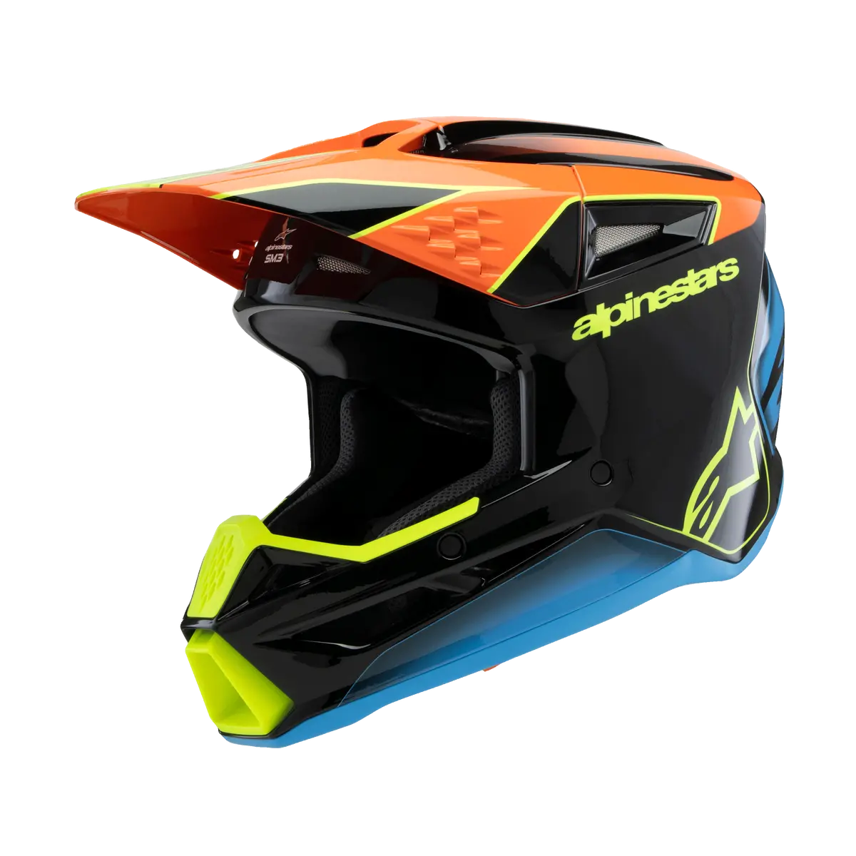 Alpinestars Youth Helmet Sm3 Fray Orange Yellow Gloss 1