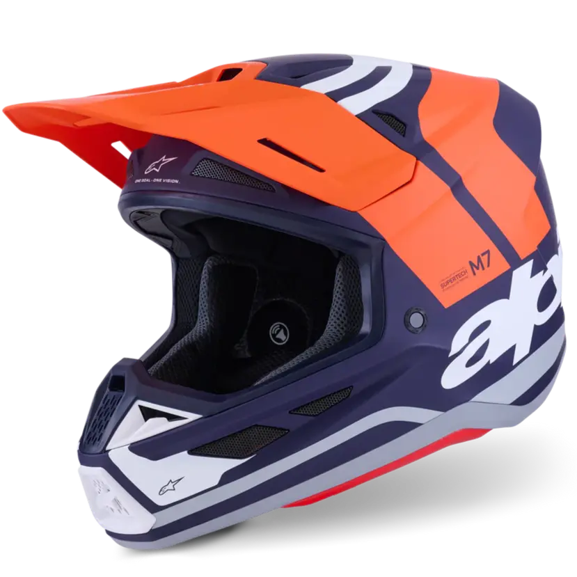 Alpinestars Helmet Supertech S-M7 Core Helmet Ece06  - Orange Blue Matt 1