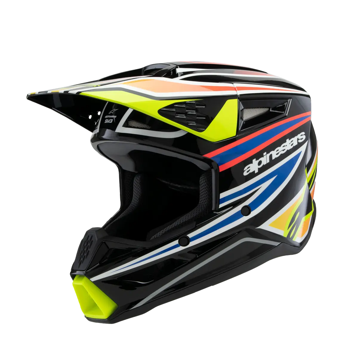 Alpinestars Youth Helmet Sm3 Wurx Black Yellow Blue Red 1