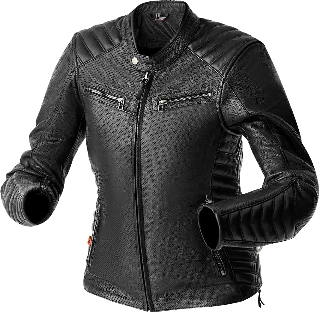 Rst Womens Roadster Air D3o Jacket Black Leather Xs 103644Blk-08 1