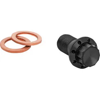 Arlen Ness Bolt Banjo M12x1.25 Black 12-Pt Dual F/R Mc Softail 300-834 1
