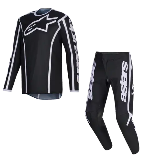 2026 Alpinestars Fluid Apex Kids Kit Combo - Black Grey 1