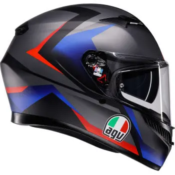 Agv Helmet K3 Striga Matte Black/Blue/Red Md 2118381004-024-M 2