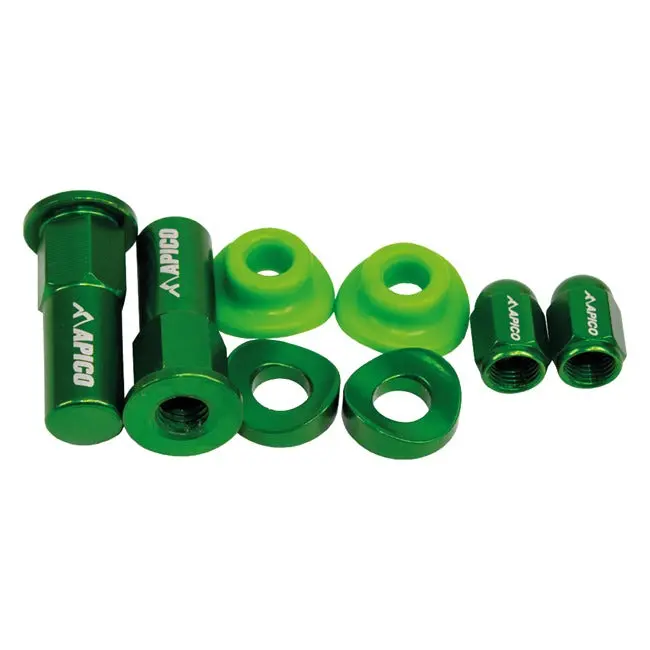 Apico Factory Anodised Wheel Bling Pack - Green 1