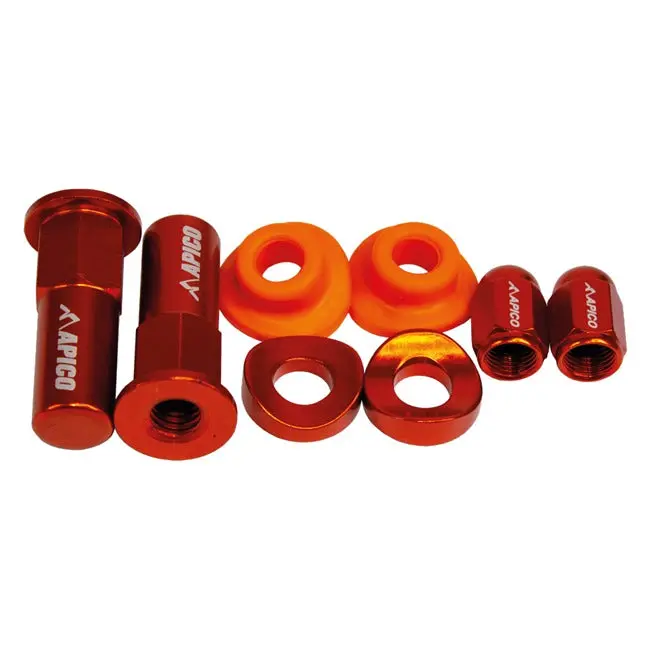 Apico Factory Anodised Wheel Bling Pack - Orange 1