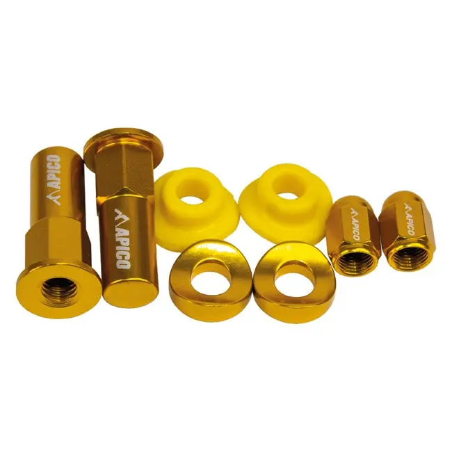 Apico Factory Anodised Wheel Bling Pack - Yellow/Gold 1
