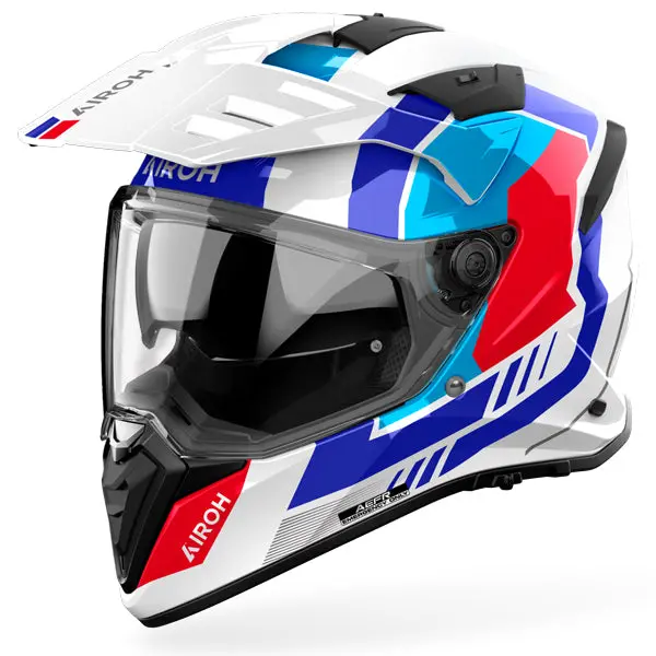 Airoh Bandit Horn White Gloss Adventure Helmet 1