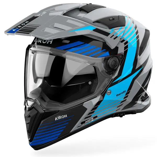 Airoh Bandit Spicy Blue Gloss Adventure Helmet 1