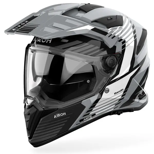 Airoh Bandit Spicy Grey Gloss Adventure Helmet 1