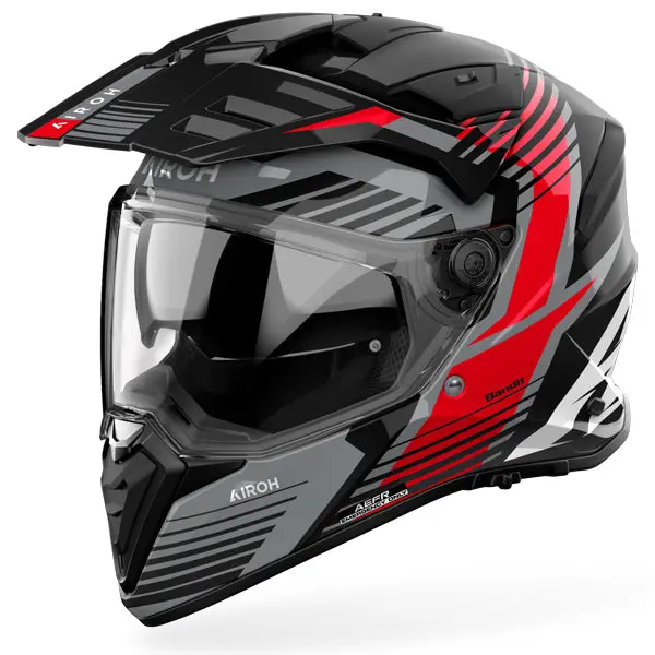 Airoh Bandit Spicy Red Gloss Adventure Helmet 1