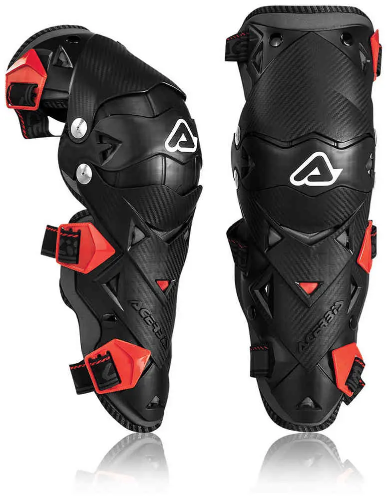 Acerbis Junior Impact Evo 3.0 Knee Guards - Black Red 2