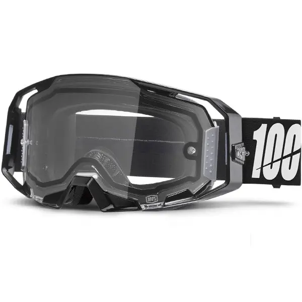 100% Armatic Enduro Goggles Black - Clear Lens 1