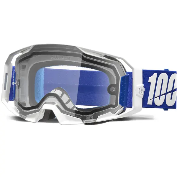 100% Armatic Enduro Goggles Blue - Clear Lens 1