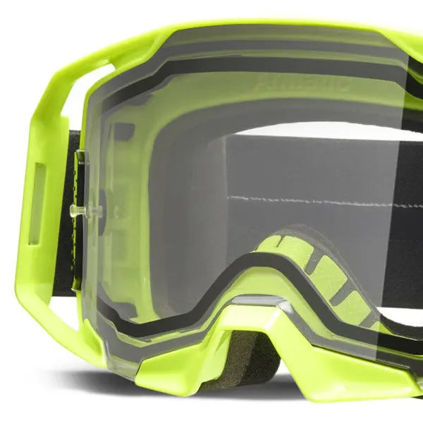 100% Armatic Enduro Goggles Neon Yellow - Clear Lens 2