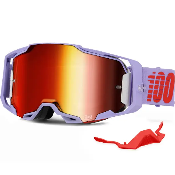 100% Armega Goggle Fausto - Mirror Red Lens 1