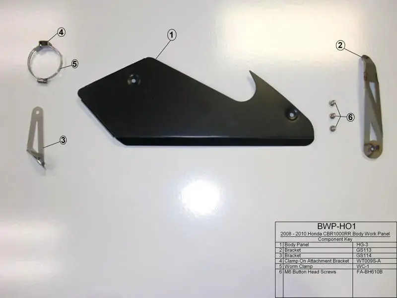 M4 Exhaust Cosmetic Gp Body Panel 2008-2016 Cbr1000rr Bwp-Ho1 1
