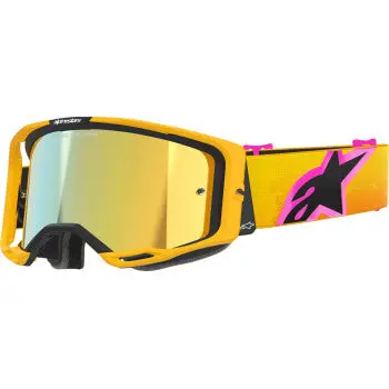 Alpinestars Goggles Goggle Vision 8 Corp Org/Ylw/Pink Mirror-Gold 5101625-4005 1
