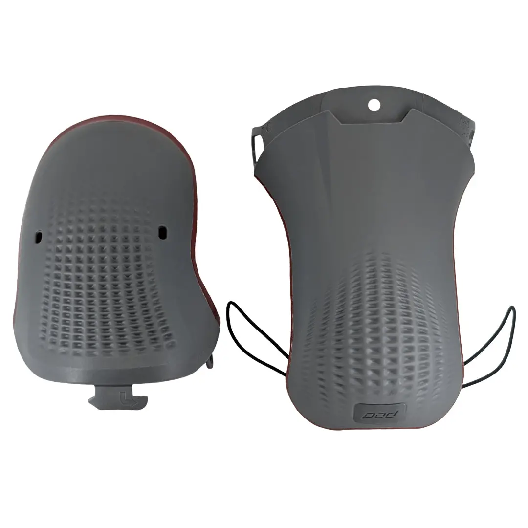 Pod K8 3.0 Carbon Motocross Knee Brace Impact Guard Set Grey Left 1