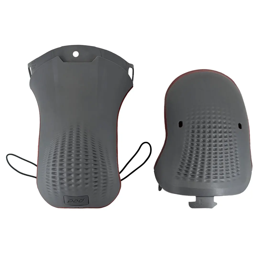 Pod K8 3.0 Carbon Motocross Knee Brace Impact Guard Set Grey Right 1