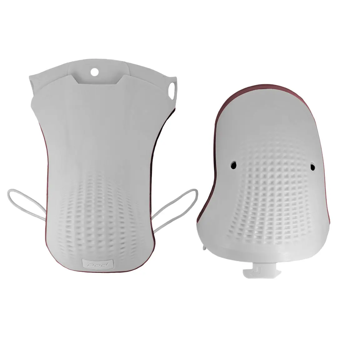 Pod K8 3.0 Carbon Motocross Knee Brace Impact Guard Set White Right 1