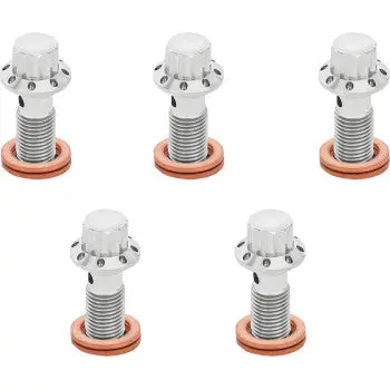 Arlen Ness Bolt Banjo 5-Pk 12 Point M10x1.0 Polished  300-857 1