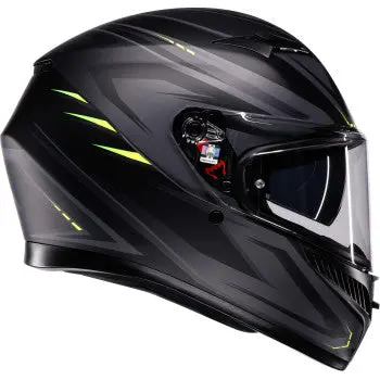 Agv Helmet K3 Syth Matte Black/Yellow Fluo Xl 2118381004-026-Xl 2