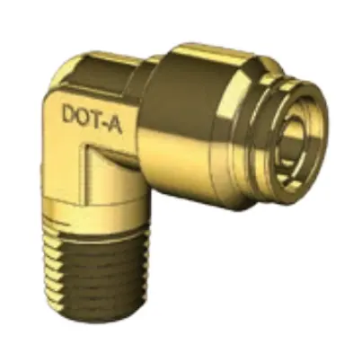 Dot Push Fitting- 90 Degree Swivel Male Elbow- Imperial Tube To Nptf Male Pipe Thread Bp Dq69dots 1