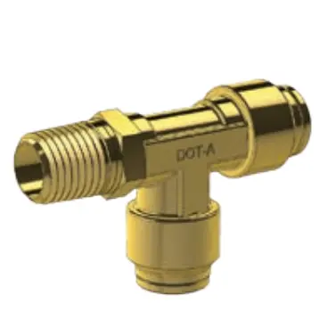 Dot Push Fitting- Swivel Male Run Tee - Imperial Tube To Nptf Male Pipe Thread Bp Dq71dots 1