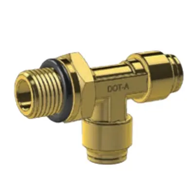 Dot Push Fitting- Swivel Male Run Tee - Imperial Tube To Metric Thread Bp Dq71dots 1