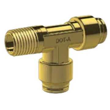 Dot Push Fitting- Male Run Tee - Imperial Tube To Bspt Male Pipe Thread Bp Dq71dot 1