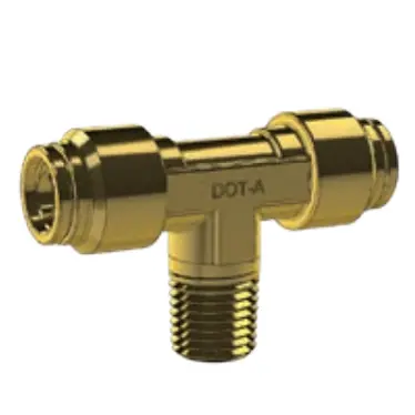 Dot Push Fitting- Male Branch Tee - Imperial Tube To Nptf Male Pipe Thread Bp Dq72dot 1