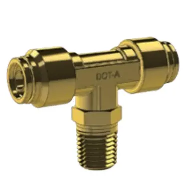 Dot Push Fitting- Swivel Male Branch Tee - Metric Tube To Nptf Male Pipe Thread Bp Mdq72dots 1