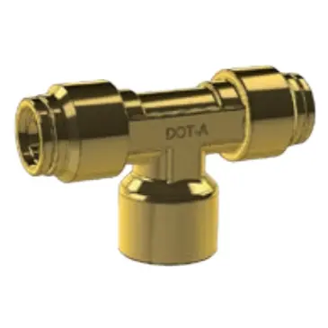 Dot Push Fitting- Female Branch Tee - Imperial Tube To Nptf Female Pipe Thread Bp Dq77dot 1