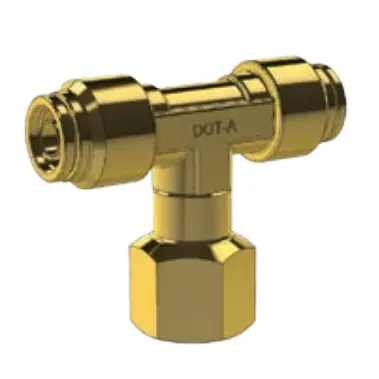 Dot Push Fitting- Swivel Female Branch Tee - Imperial Tube To Nptf Female Pipe Thread Bp Dq77dots 1