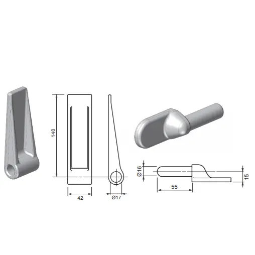 Flat Dropside Hinges 140Mm 190Mm 1