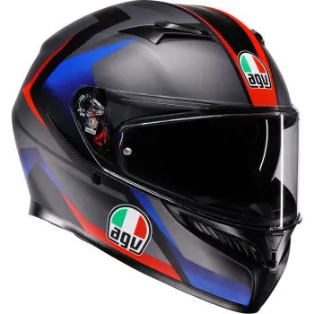 Agv Helmet K3 Striga Matte Black/Blue/Red Md 2118381004-024-M 1