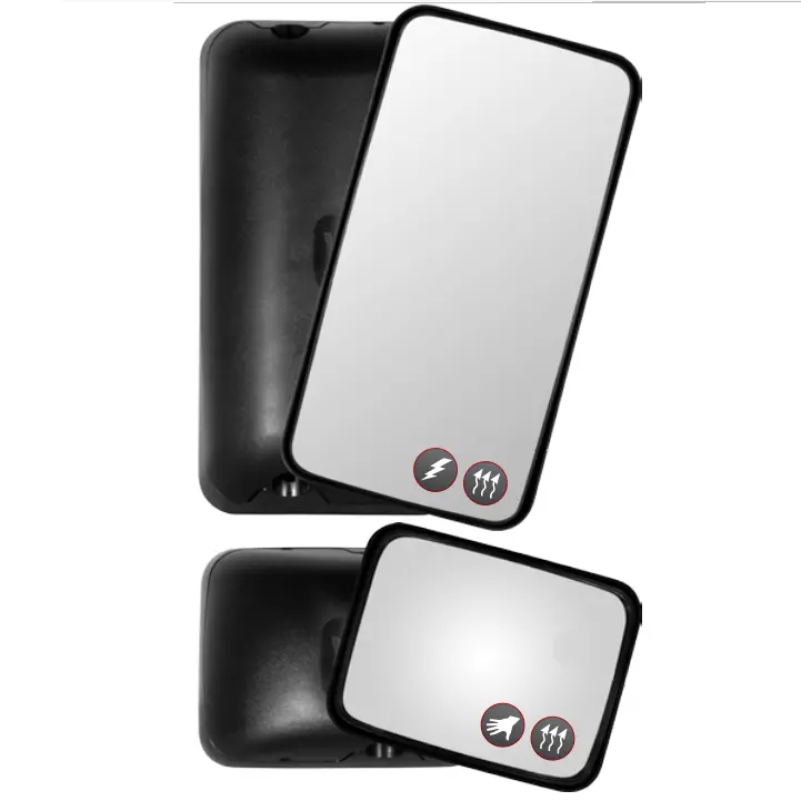 Britax Mirror Heads - Black Abs - Electric Mirror Head & Spotter - To Suit European Style Trucks 1