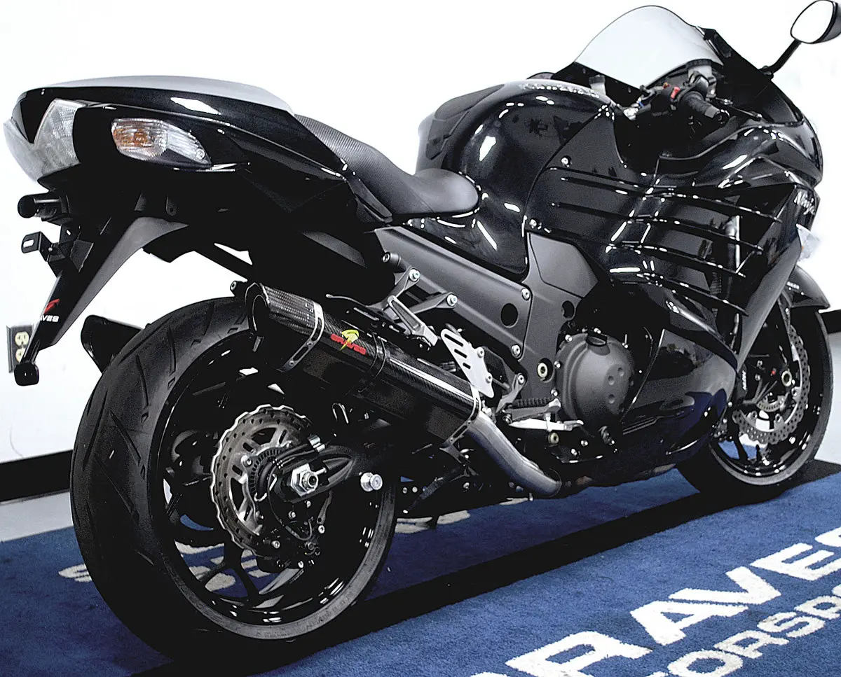 Graves Motorsports Kawasaki Zx14r Carbon Fiber Cat Back Slip-On Exhaust 1