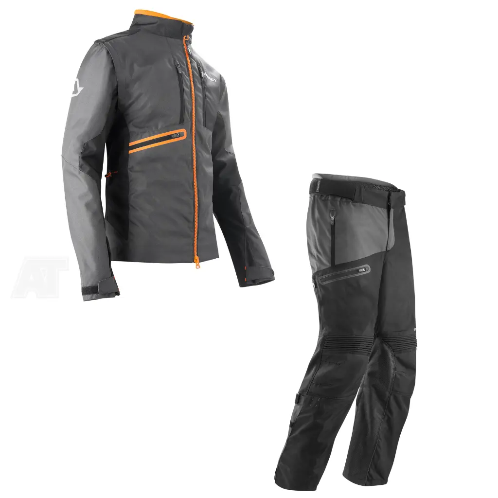Acerbis Enduro One Kit Combo - Black Grey Orange 1