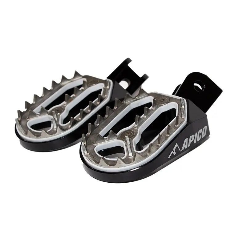 Apico Pro Bite Anodised Black Wide Foot Pegs - Sur-Ron 1