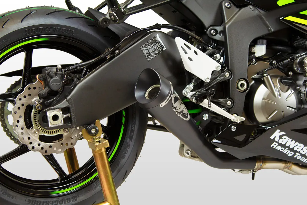 M4 Exhaust Full System Black Gp19 With Canister Zx6r Zx6 2009 - 2025 Ka6982-Gp19 1