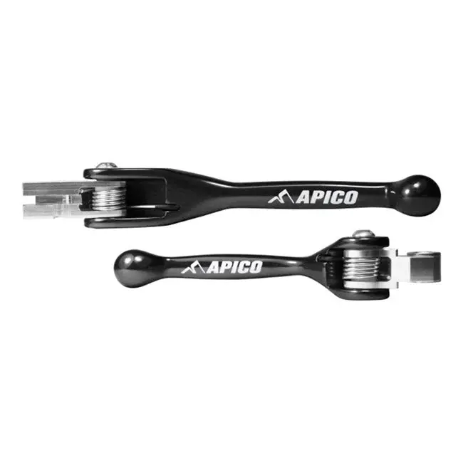 Apico Flexi Foldback Brake & Clutch Lever Set - Black Honda 1