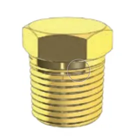 Brass Fitting - Plug Hex - Imperial 1