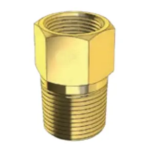 Brass Fitting - Adaptor - Metric Female To Imperial Male 1